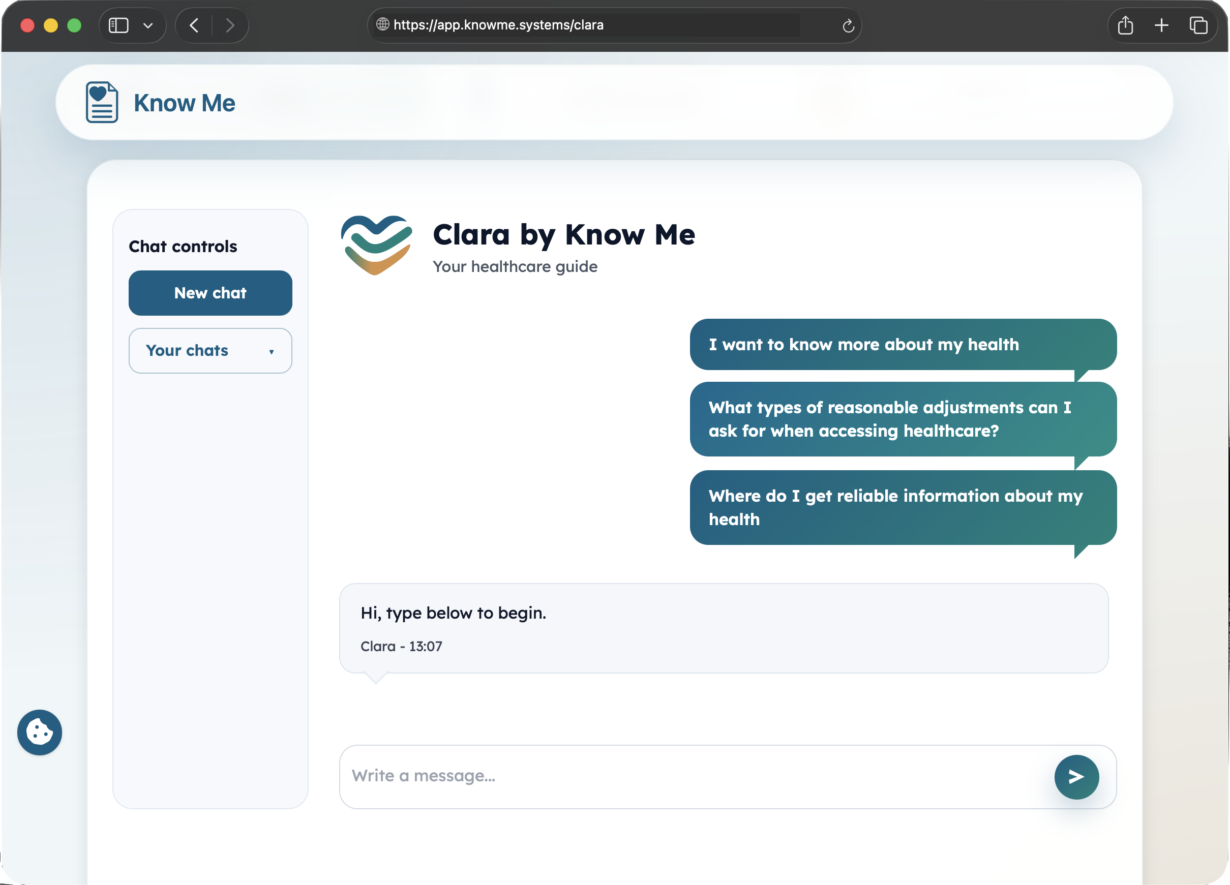 Clara journalling screen summarising what matters.